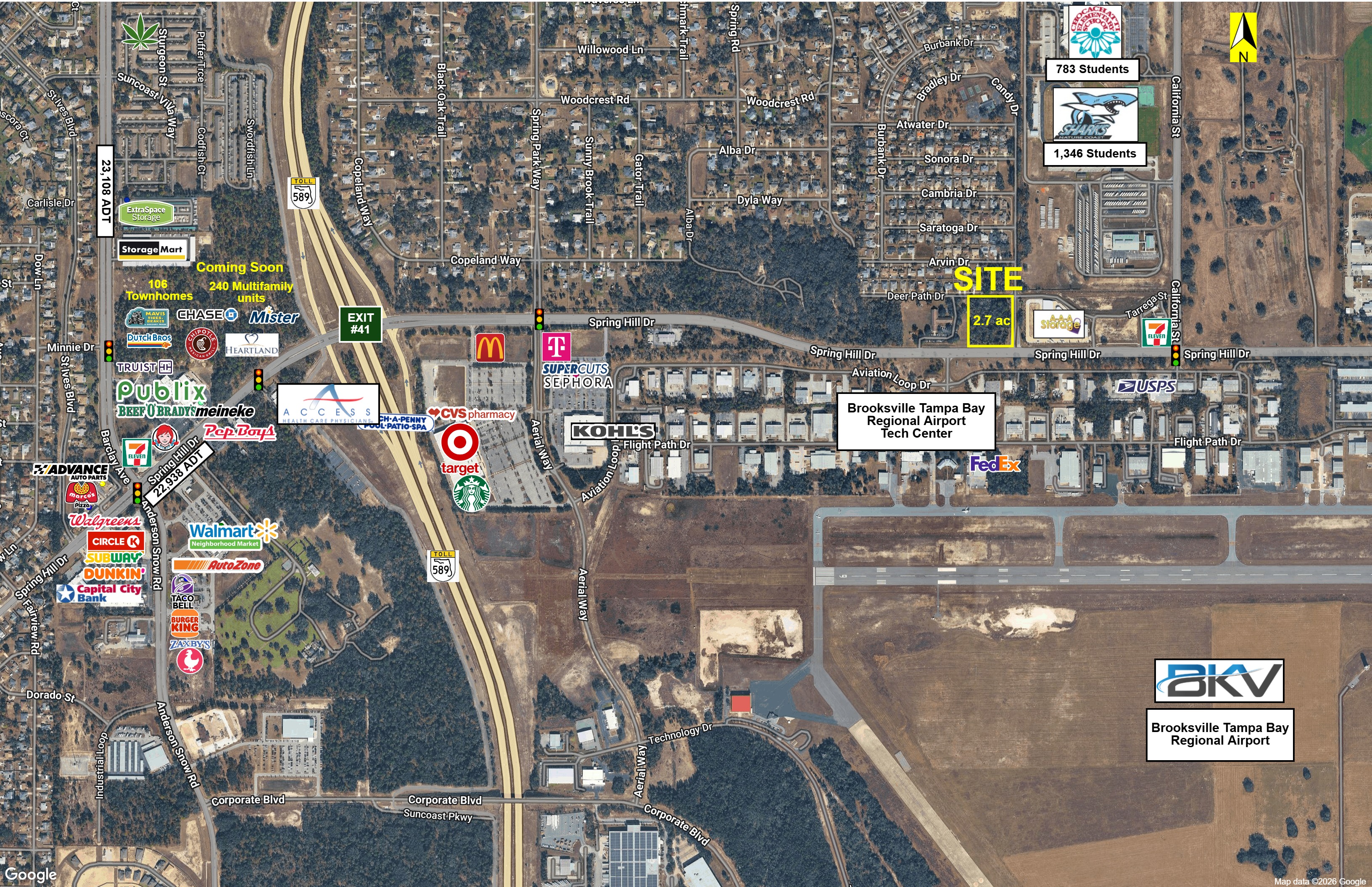 NWC Spring Hill Dr & Cany Dr